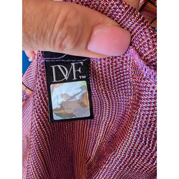 Rare VTG Y2K Diane Von Furstenberg Greo Maximalist Avant Garde Wrap Dress 10 - Picture 11 of 13